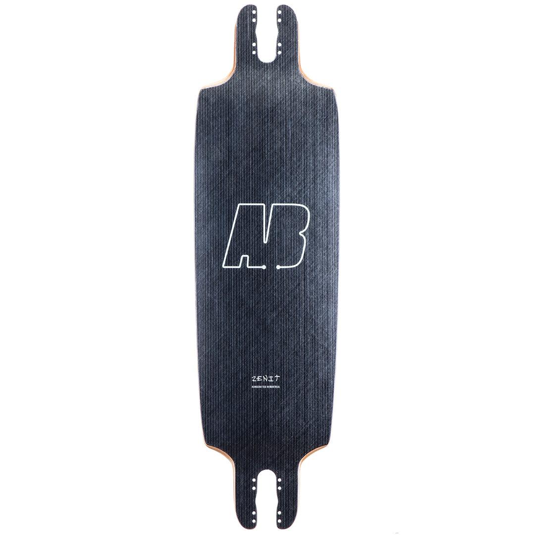 Zenit AB 3.0 push distance drop trough longboard black graphic bottom