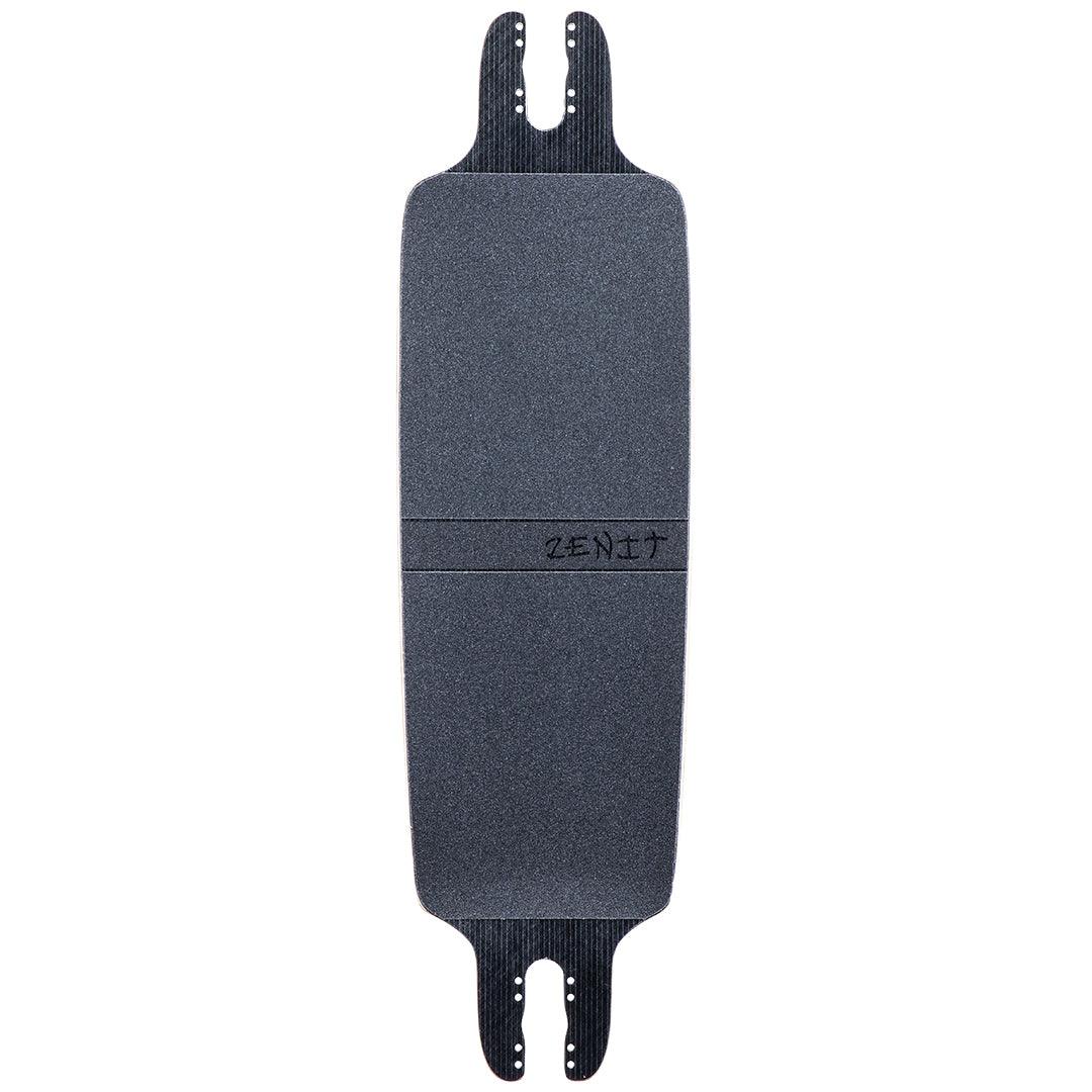 Zenit AB 3.0 push distance drop trough longboard black jessup griptape top view