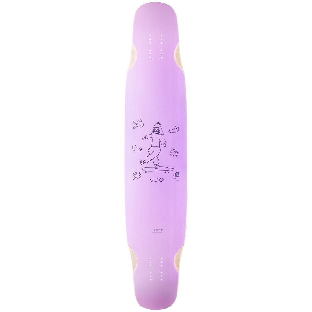 Zenit Jig 3.0 dancing dance dancer freestyle longboard bottom view pink graphic