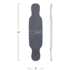 Zenit longboard cat nip 2.0 top side view size specs length width