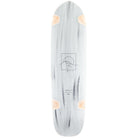 Zenit Marble 38 V3 downhill freeride longboard single kicktail bottom view black white grey swirls paint graphic